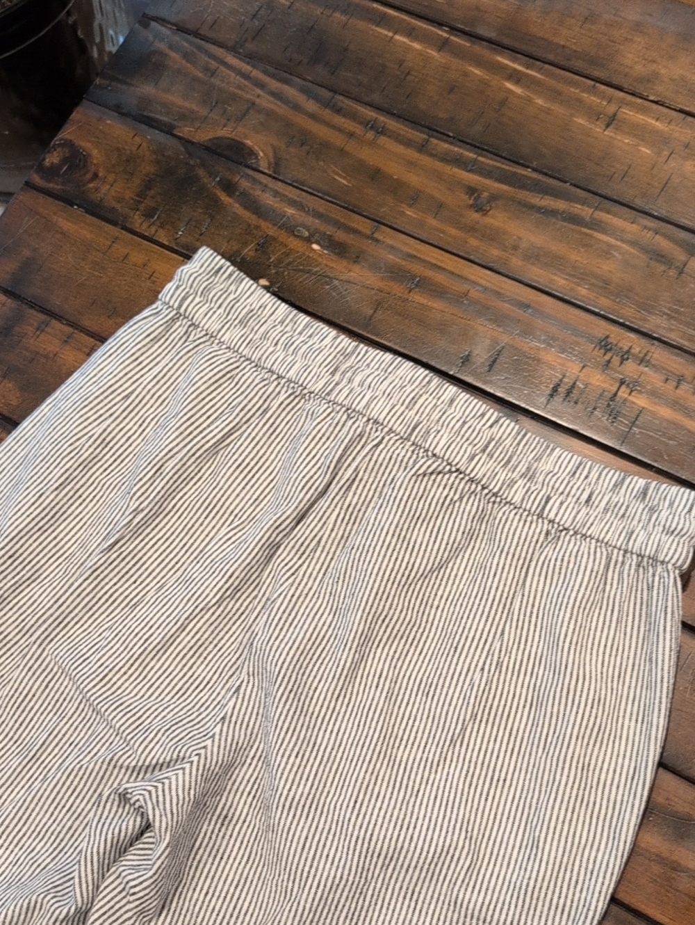 J. Crew Striped Linen Cotton Blend Drawstring Pants - Picture 7 of 8